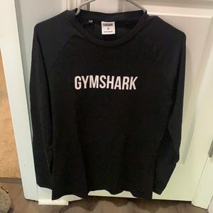 Black Men’s Gymshark Long Sleeve Shirt Medium